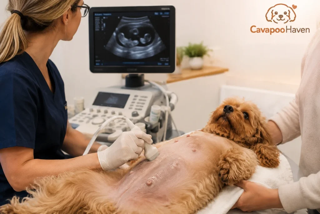 Veterinarian Performing a Dog Ultrasound